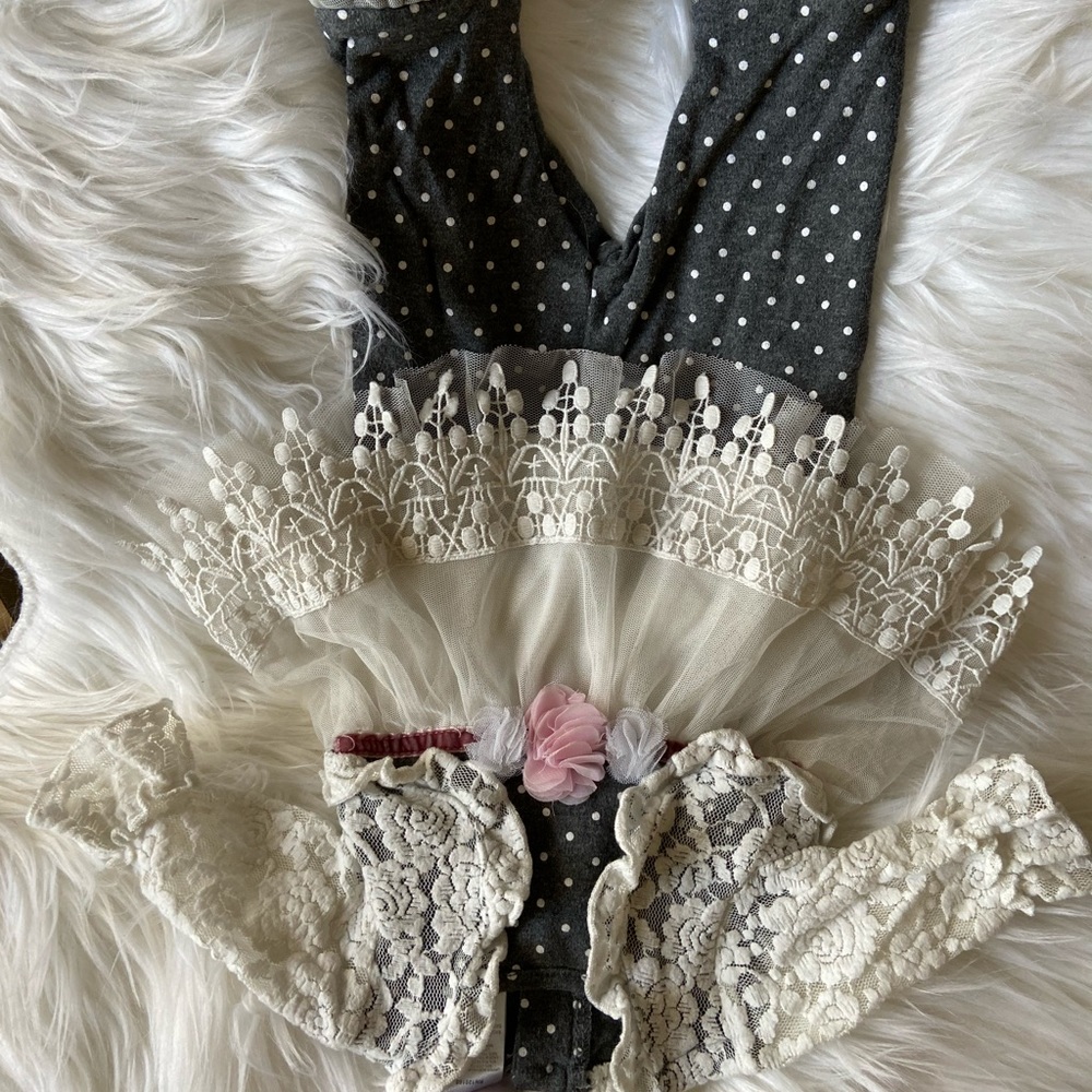 Boutique baby two piece lace outfit